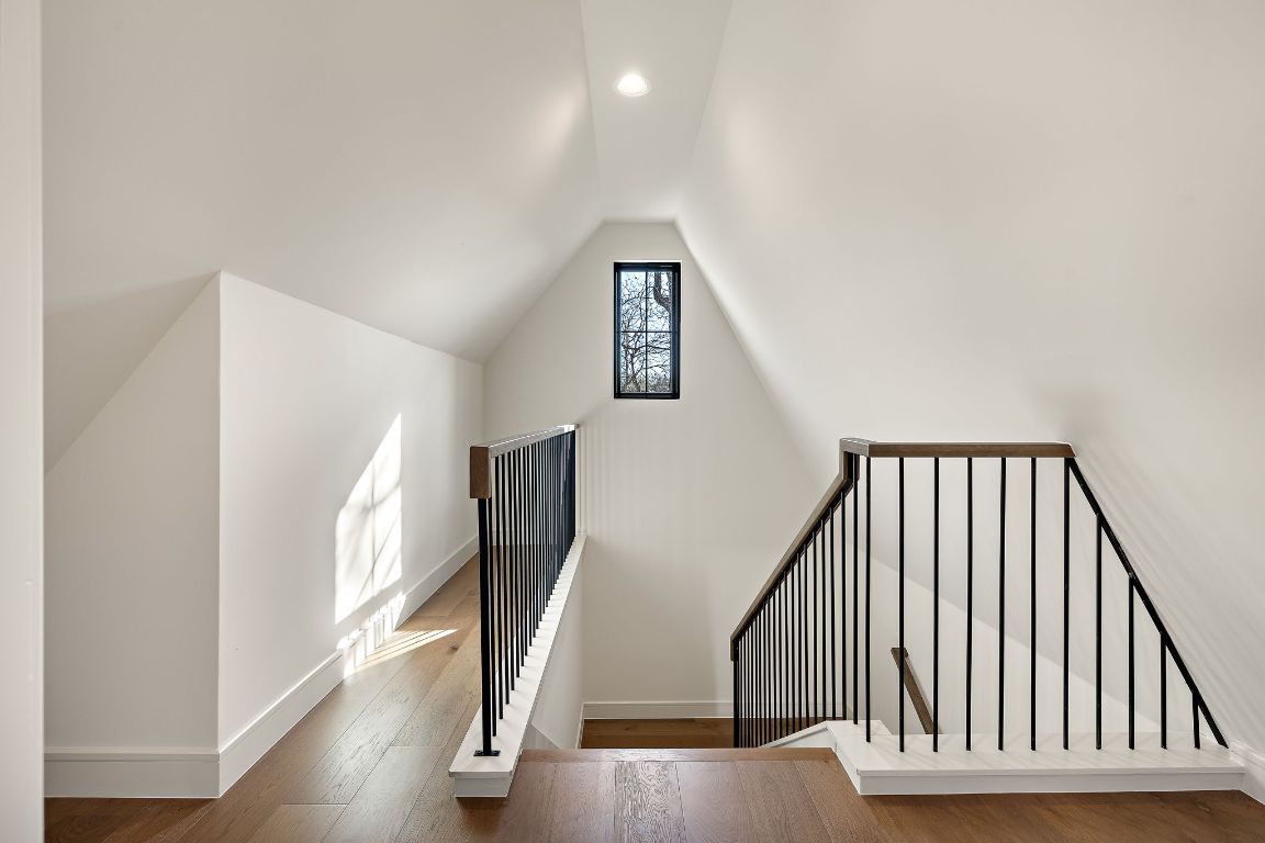 2705 Warren Street Austin, TX 78703 - Photo 32 of 39 a view of staircase with wooden floor and stairs