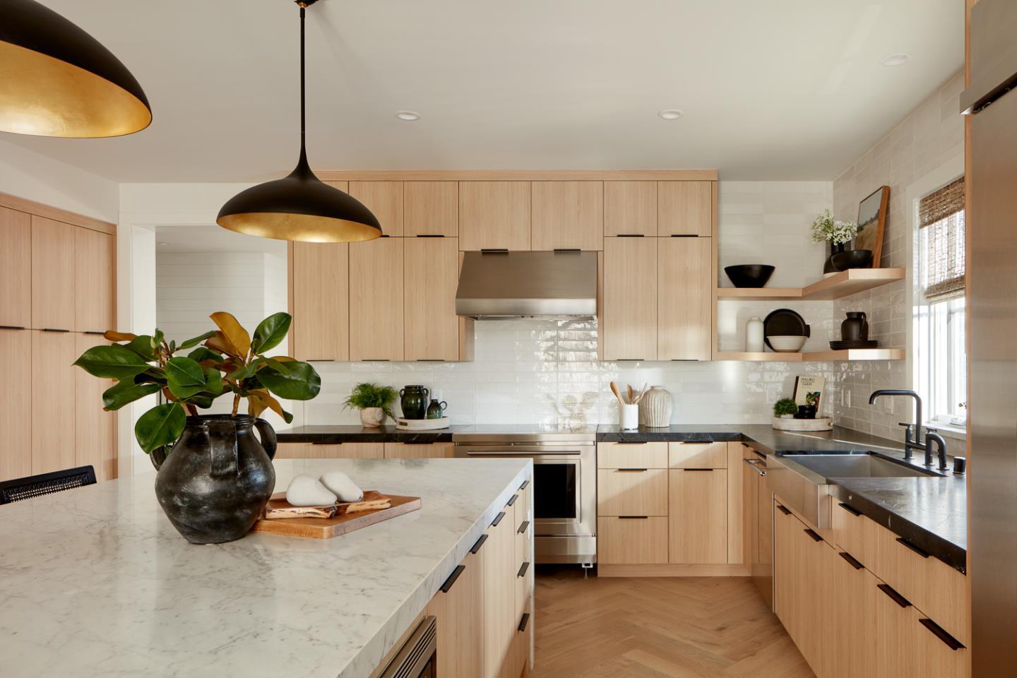 2080 Cully Place San Jose, CA 95124 - Photo 15 of 34 a kitchen with stainless steel appliances a sink a counter top space cabinets and wooden floor