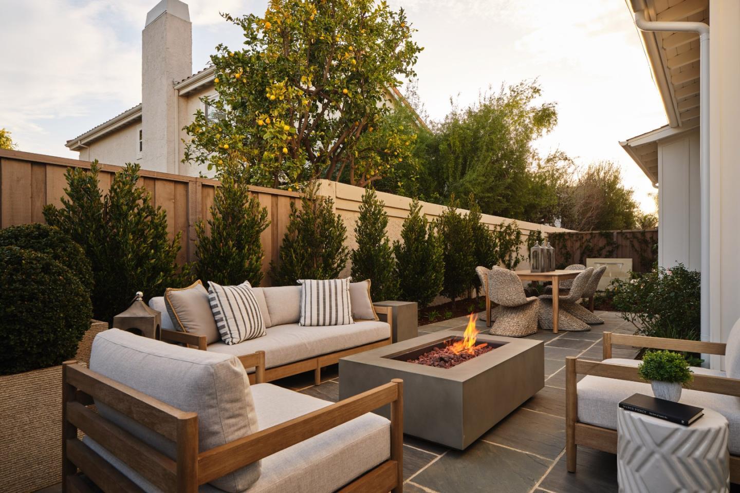 2080 Cully Place San Jose, CA 95124 - Photo 33 of 34 a terrace of a house with couches and a fire pit