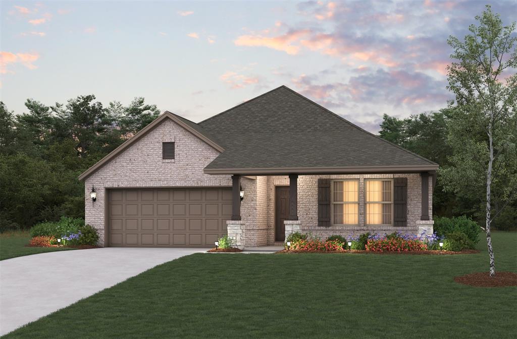 7113 Mallow Lane Venus, TX 76084 - Photo 9 of 14 a front view of a house with a garden and yard