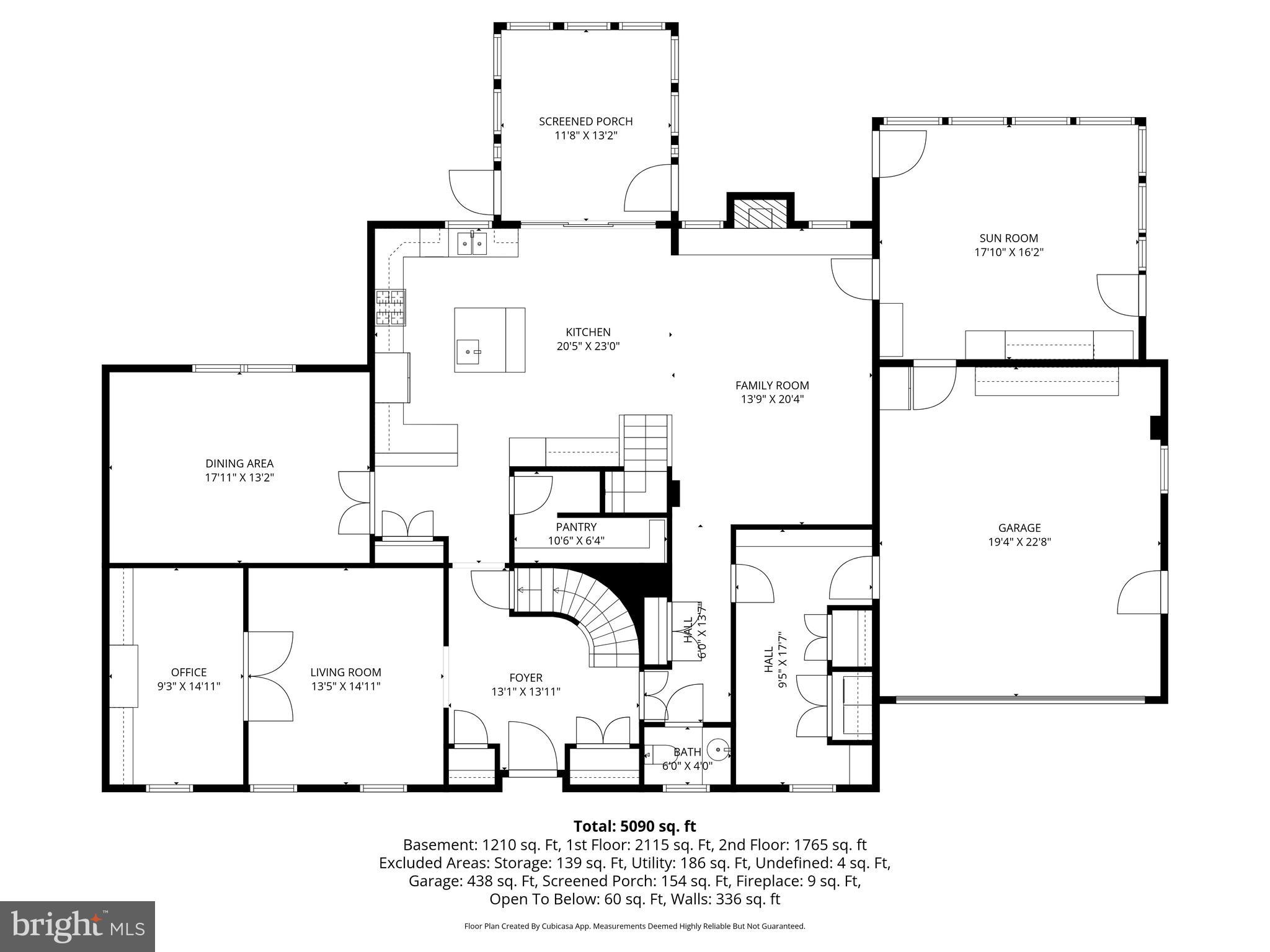 9904 Hall Road Potomac, MD 20854 - Photo 36 of 37 Main Level Floor Plan