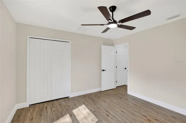 a view of an empty garage