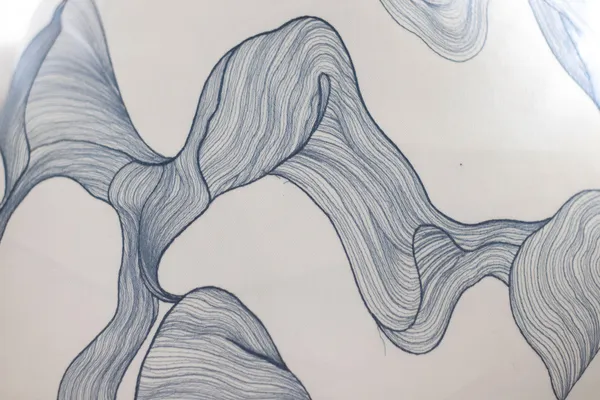 a view of a room with painted walls