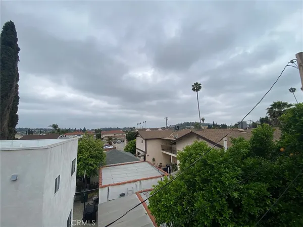 a view of a city from a terrace