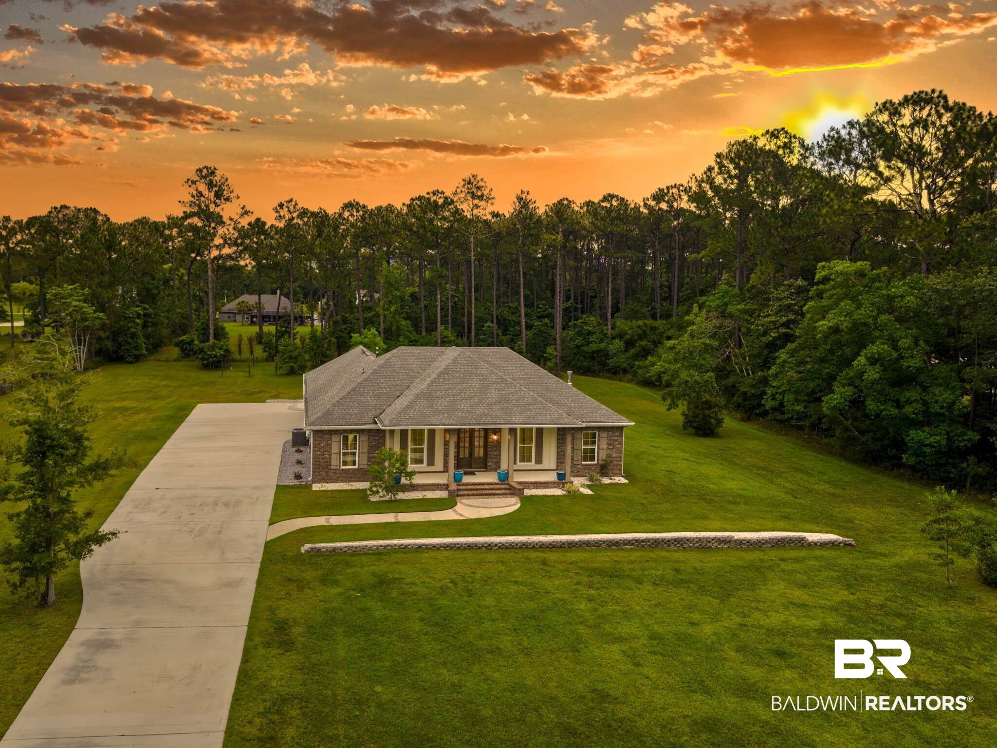 8145 Bay View Drive Foley, AL 36535 - Photo 64 of 81 Aerial view at dusk