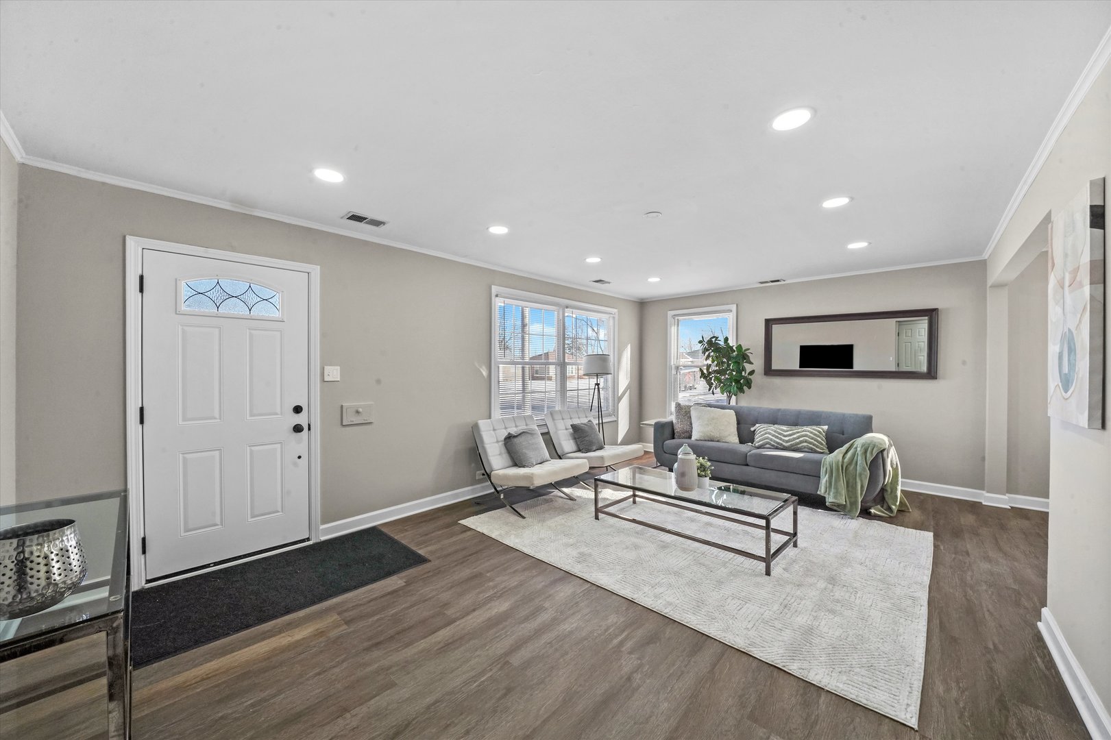 2243 Spruce Road Homewood, IL 60430 - Photo 3 of 22 a living room with furniture and wooden floor