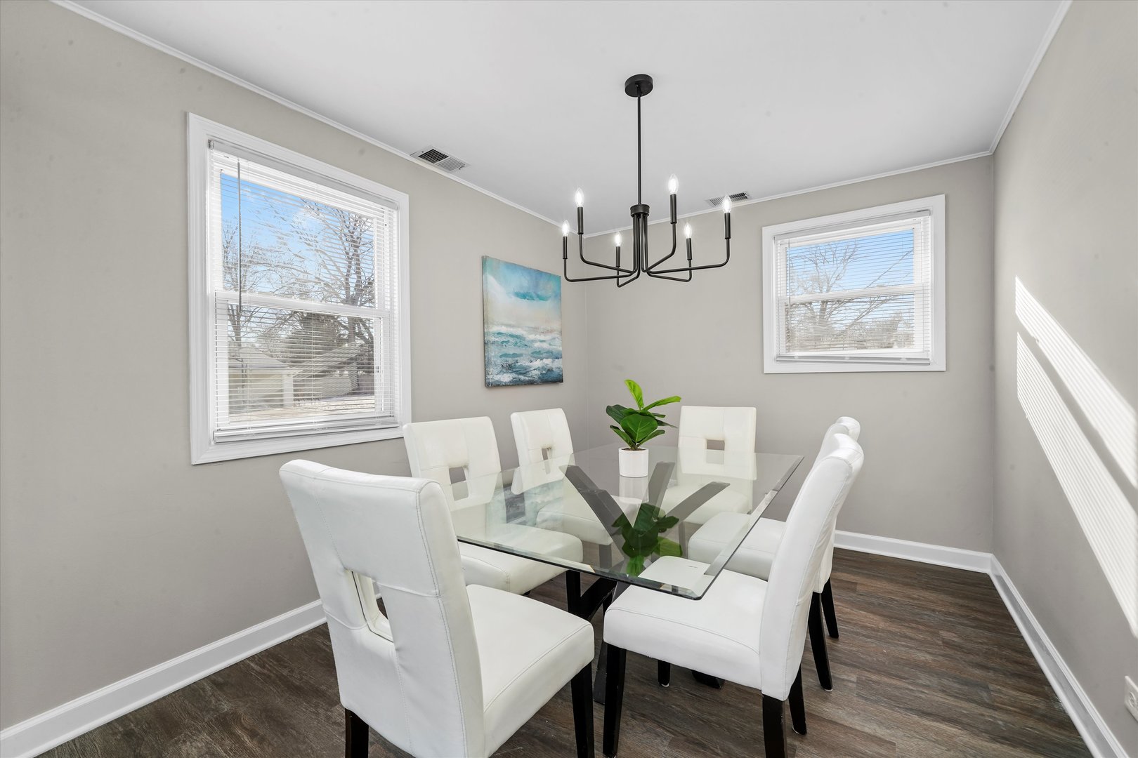 2243 Spruce Road Homewood, IL 60430 - Photo 9 of 22 a view of a dining room with furniture window and wooden floor