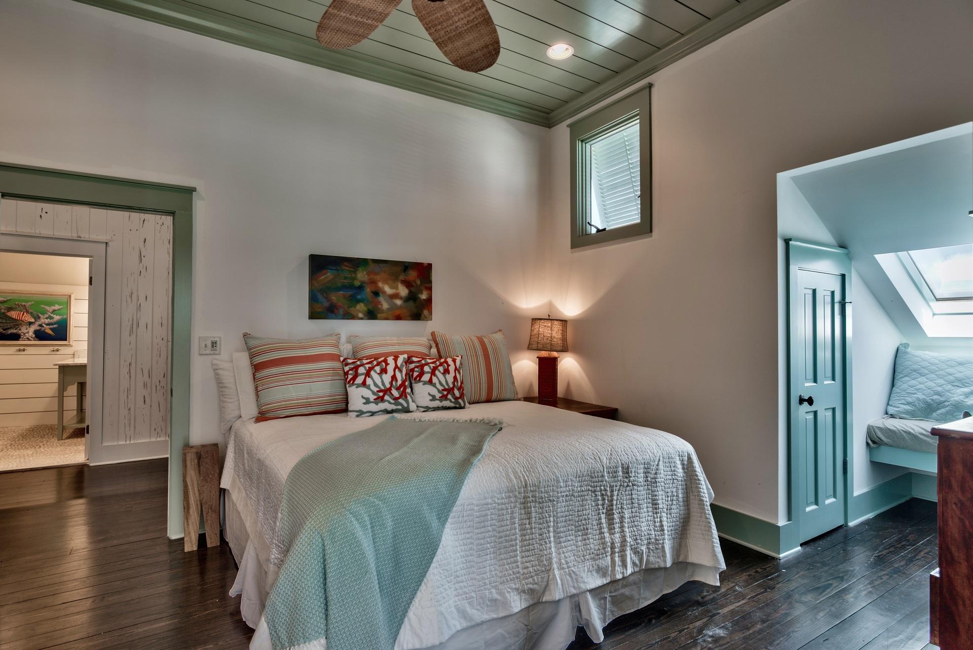 59 Auburn Drive Santa Rosa Beach, FL 32459 - Photo 43 of 71 a bedroom with a bed and wooden floor