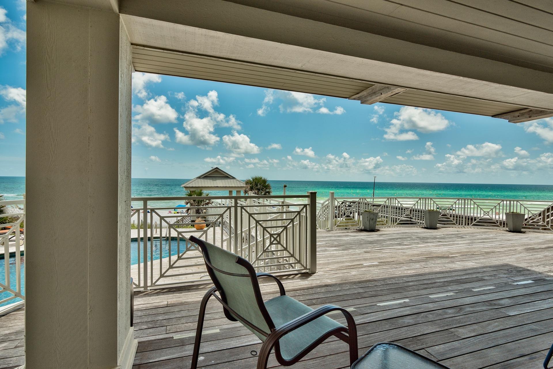 59 Auburn Drive Santa Rosa Beach, FL 32459 - Photo 66 of 71 a view of a balcony with wooden floor and outdoor space