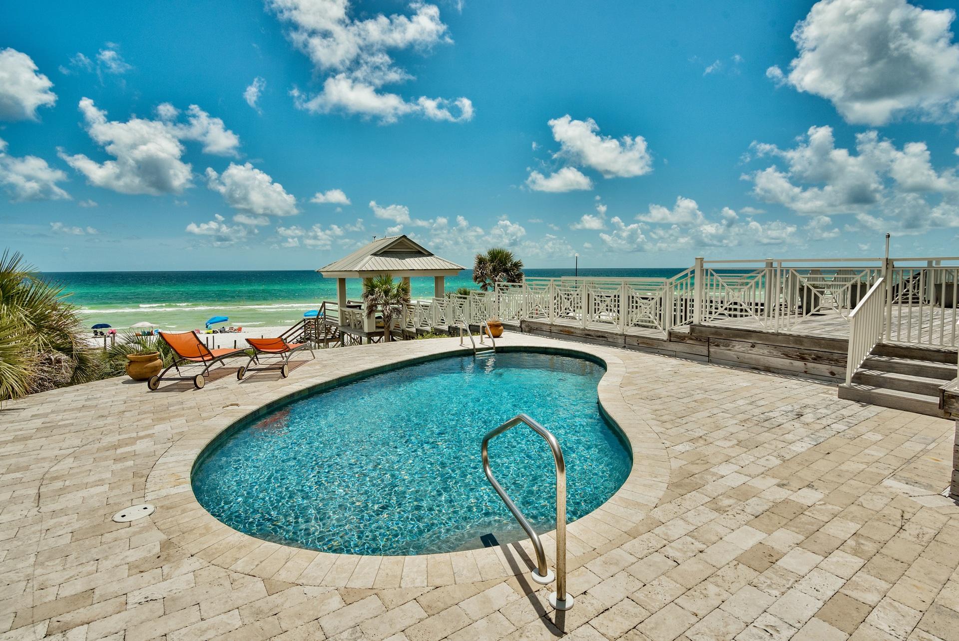 59 Auburn Drive Santa Rosa Beach, FL 32459 - Photo 8 of 71 a view of a swimming pool with an outdoor seating