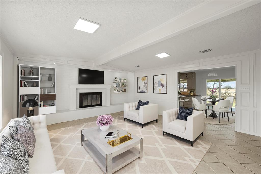 608 South Colorado Street Whitney, TX 76692 - Photo 5 of 26 a living room with furniture and a fireplace
