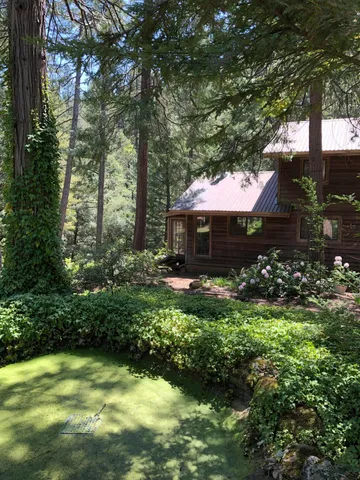 a front view of a house with a tree