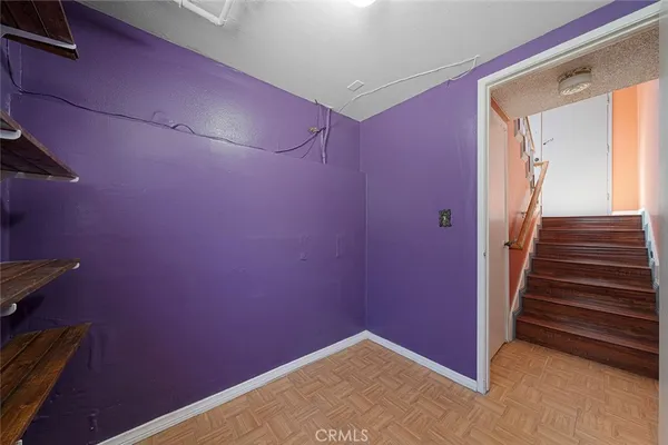 a view of hallway with stairs