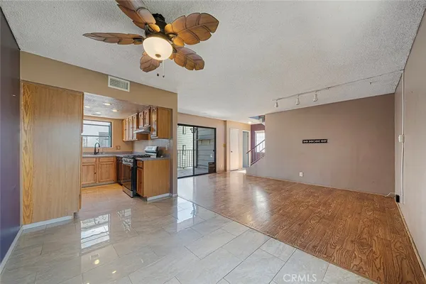 a view interior of a house livingroom and chandelier