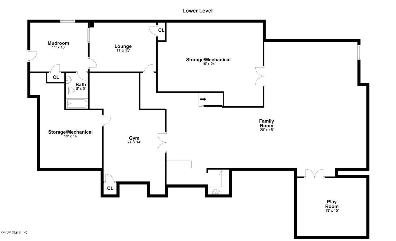 20 Chieftans Road Greenwich, CT 06831 - Photo 39 of 39 Lower Level Floor Plan