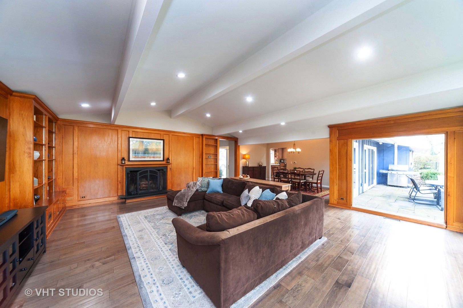 1555 Tower Road Winnetka, IL 60093 - Photo 4 of 27 a living room with fireplace furniture and a large window