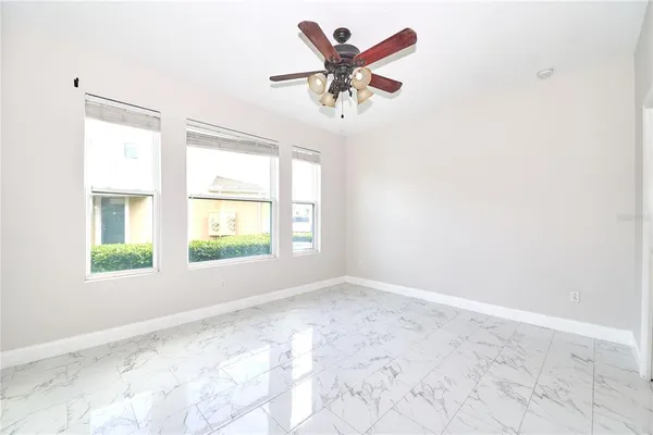 a view of small space with racks on the wall