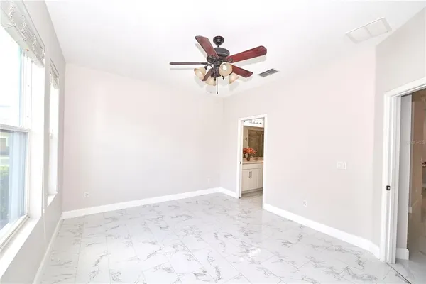 an empty room with a window