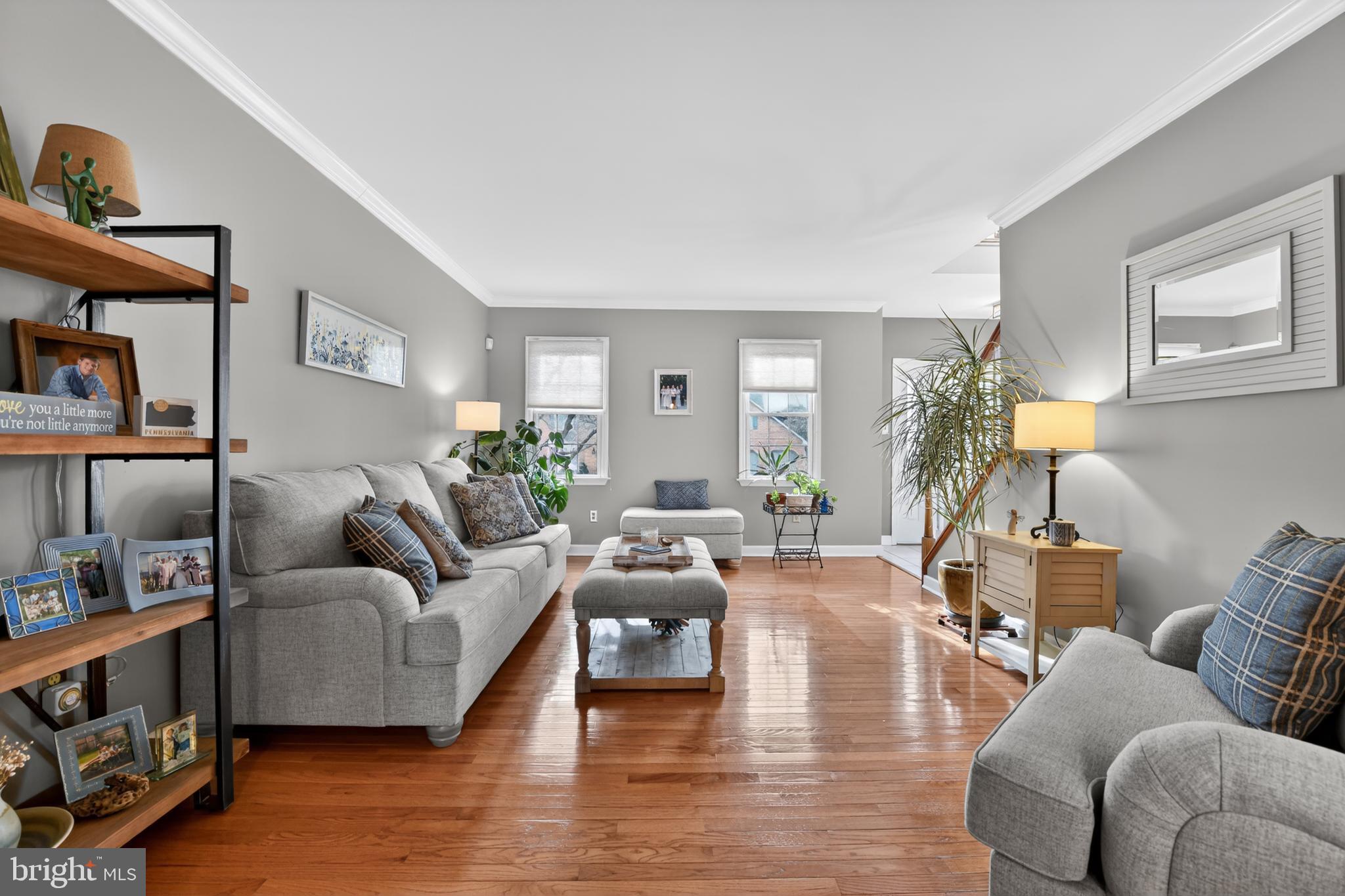 110 Pennsylvania Avenue Sinking Spring, PA 19608 - Photo 9 of 53 a living room with furniture and a wooden floor