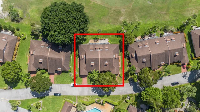 an aerial view of multiple house