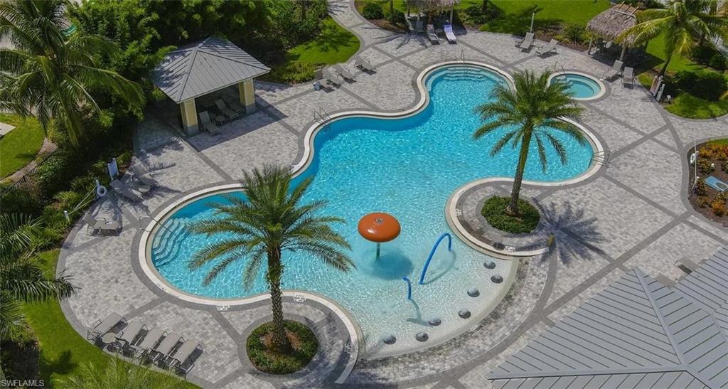 2828 Citrus Street Naples, FL 34120 - Photo 34 of 40 an aerial view of a house with garden space and swimming pool