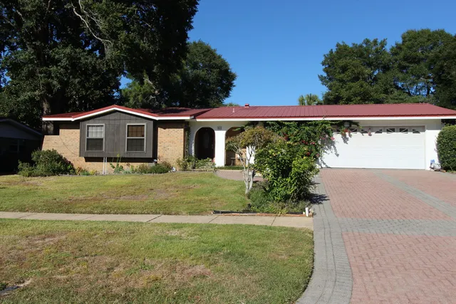 a potted plant sitting in front of a house