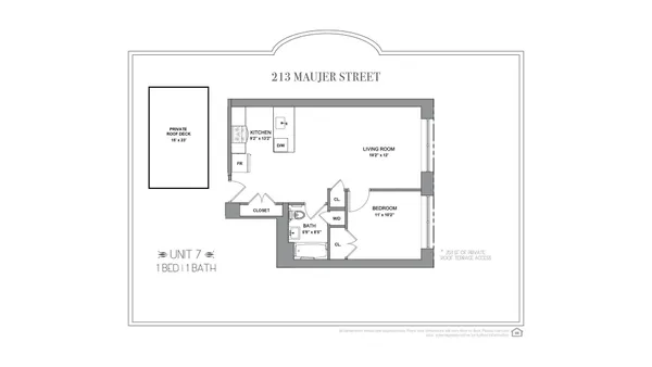 $4,850 | 213 Maujer Street, Unit 7 | Williamsburg