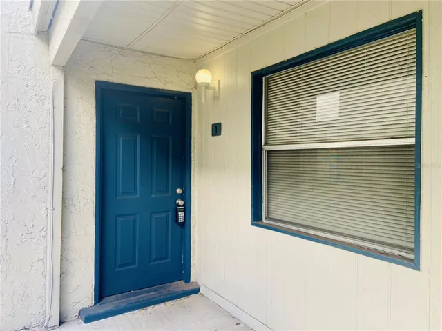 a view of front door