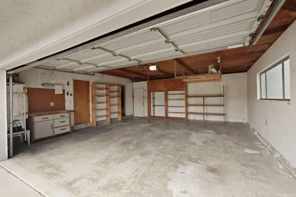 a view of a car garage