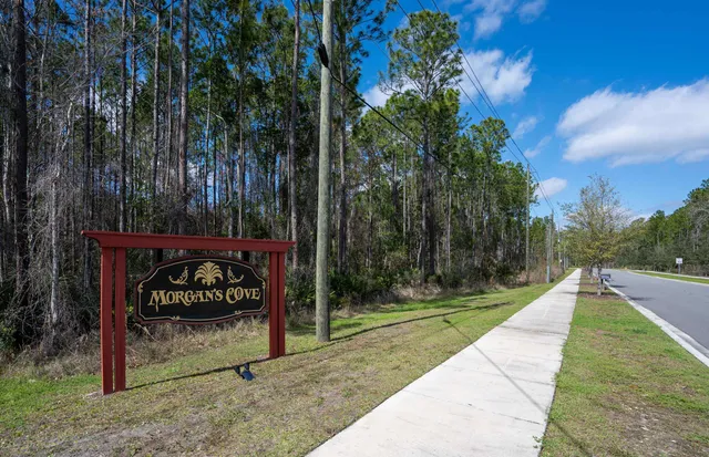 a view of a bench in a yard