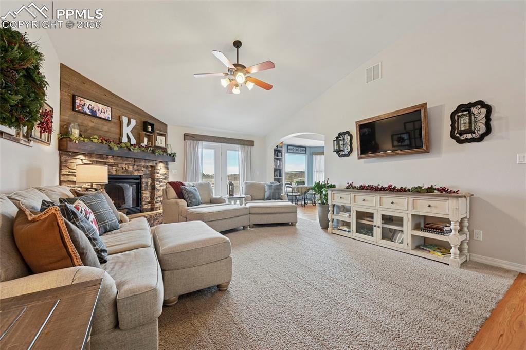 3430 Double Tree Court Colorado Springs, CO 80921 - Photo 14 of 50 a living room with furniture and a flat screen tv