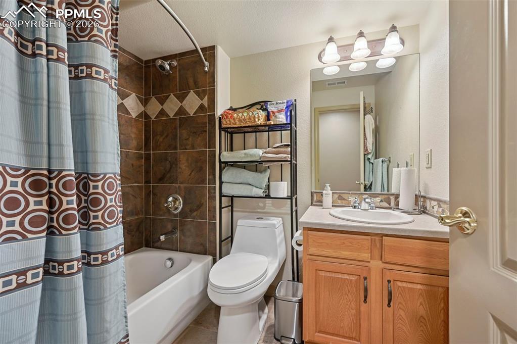 3430 Double Tree Court Colorado Springs, CO 80921 - Photo 45 of 50 a bathroom with a sink a toilet and shower