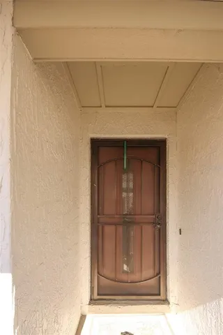 a view of front door