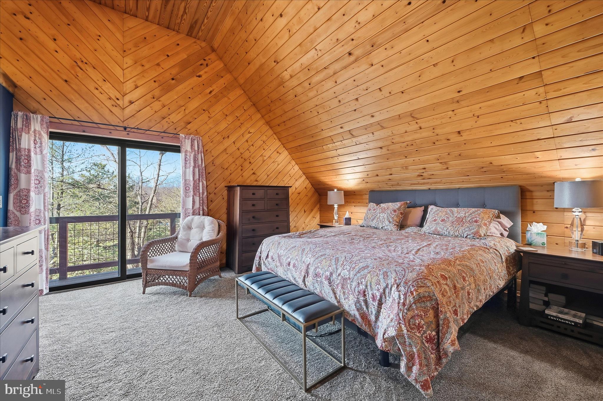 241 Sunset Circle Cross Junction, VA 22625 - Photo 34 of 98 Primary bedroom w/ wooden vaulted ceilings