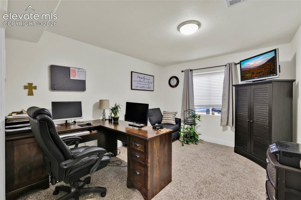 12266 Crystal Downs Road Peyton, CO 80831 - Photo 31 of 50 Basement level bedroom used as office
