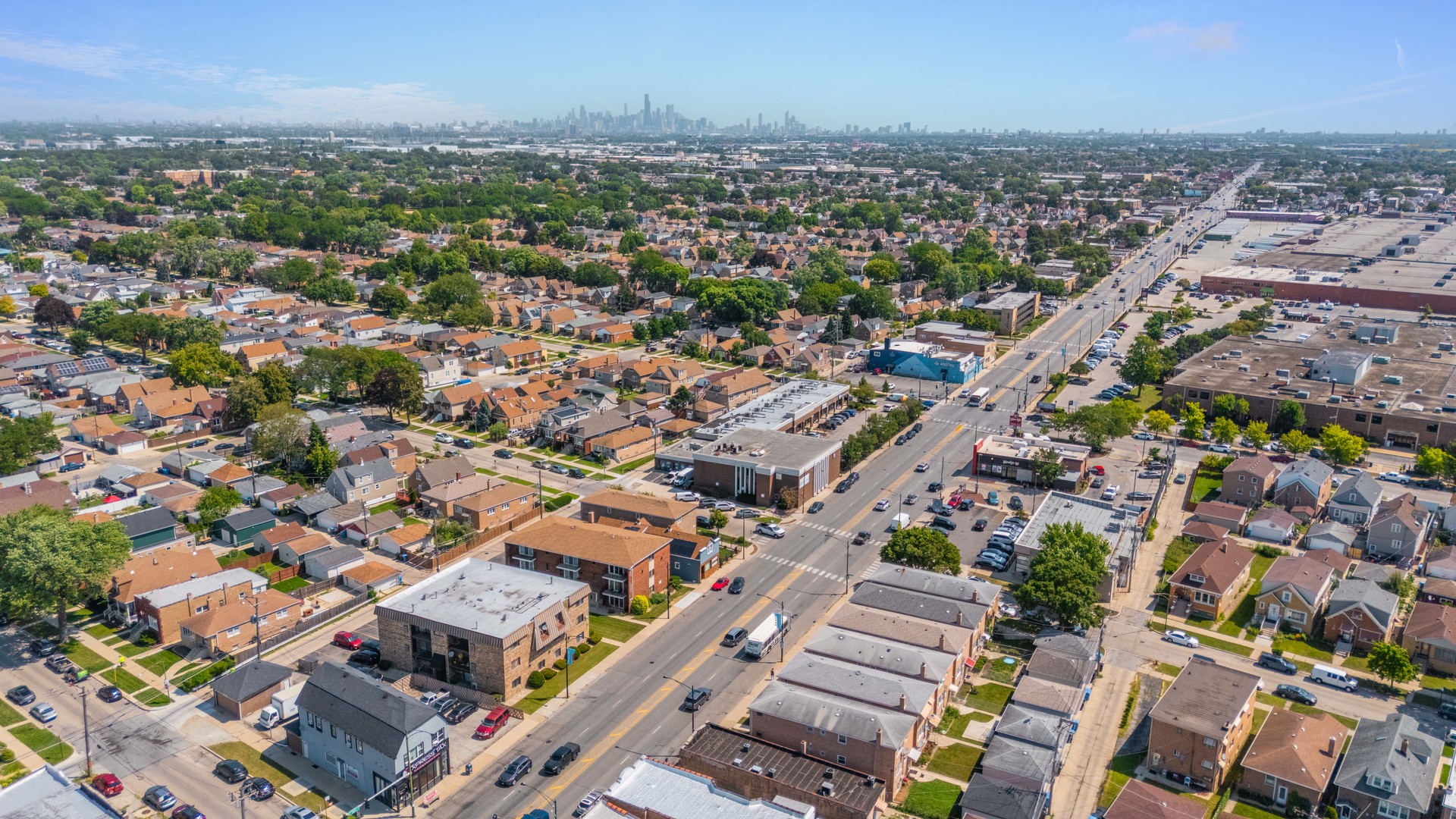 5331 West 53rd Place Chicago, IL 60638 - Photo 28 of 28 an aerial view of a city with lots of residential buildings