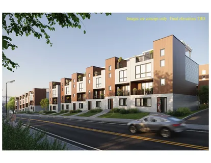 a city view that has a street