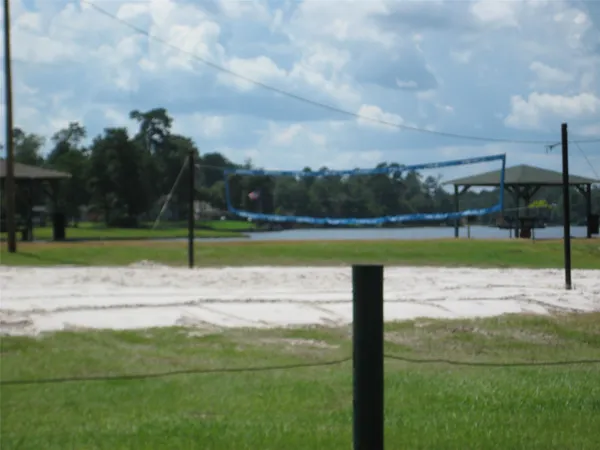 a view of a park with swings