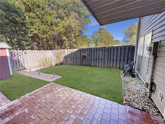 a view of a backyard with a garden