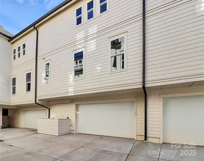 a front view of residential houses