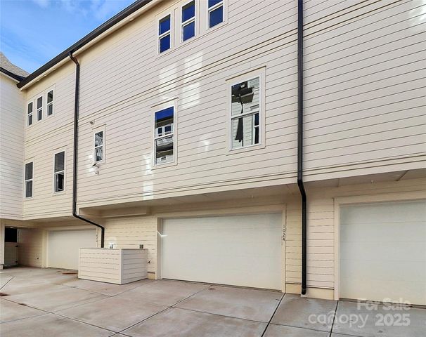 a front view of residential houses
