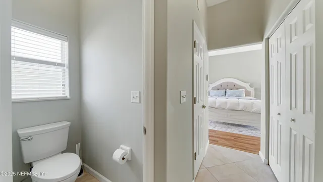 a bathroom with a toilet