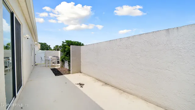 a backyard of a house