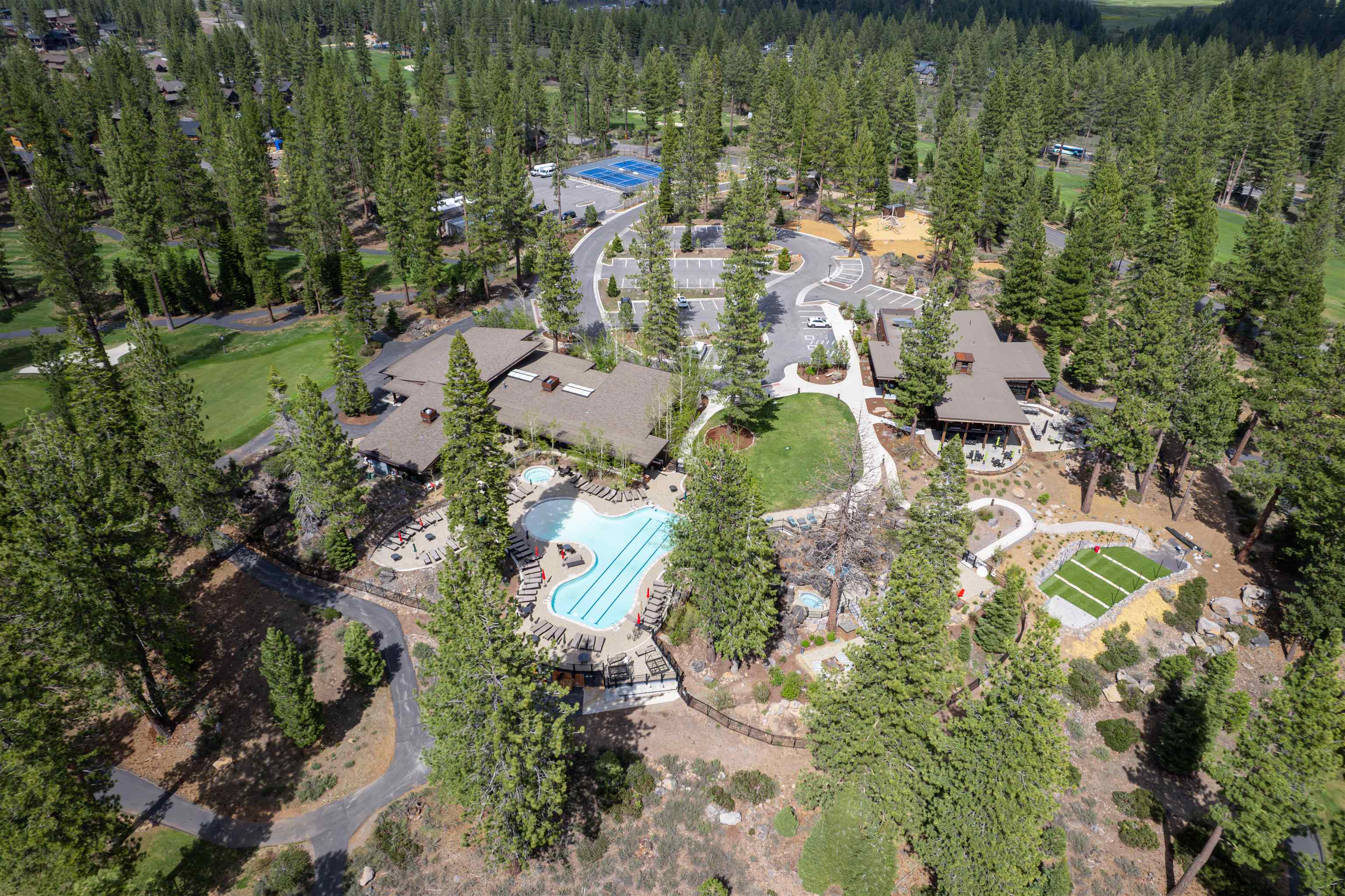 9320 Nine Bark Road Truckee, CA 96161 - Photo 9 of 13 an aerial view of residential houses with outdoor space and trees