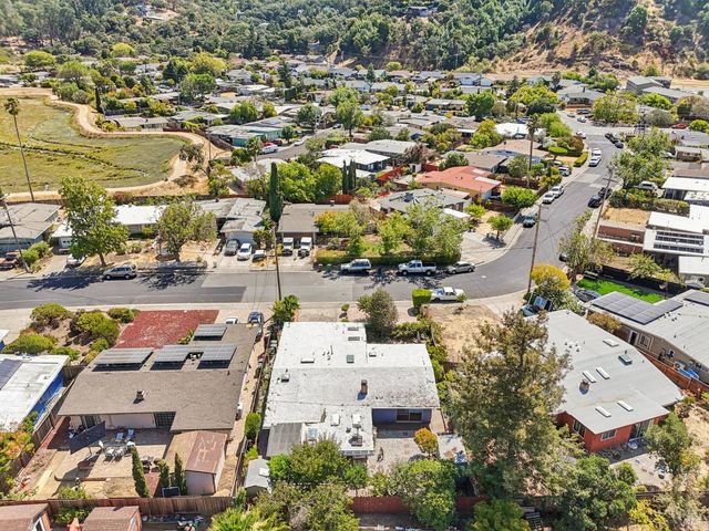 an aerial view of a city