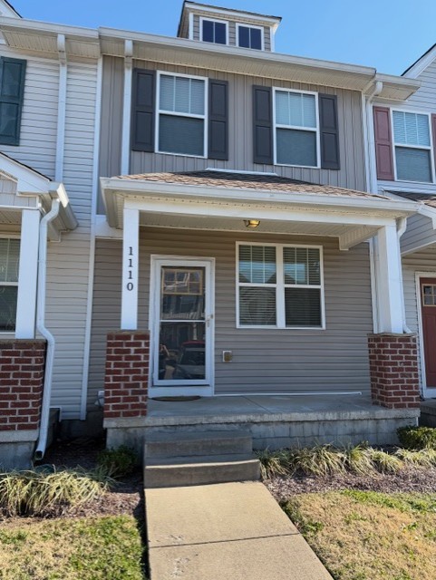 a front view of a house