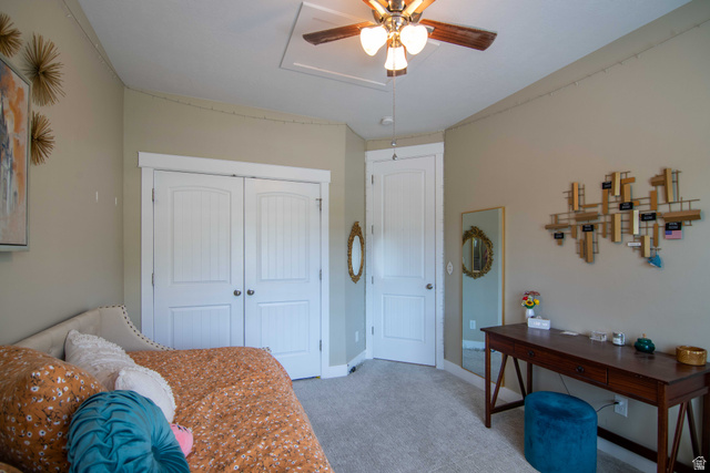 646 East 1400th Street North Mapleton, UT 84664 - Photo 32 of 78 Carpeted interior room featuring light gray wall paint and white trim
