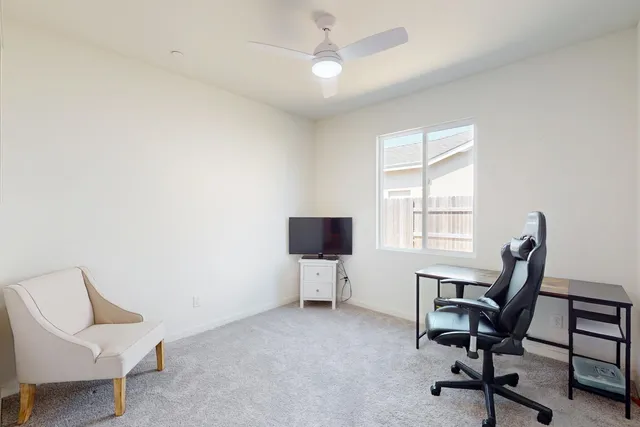 a view of a workspace with a window