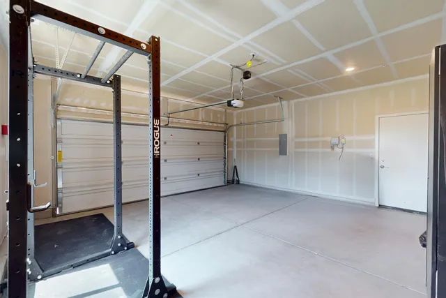 a view of a room with shelves