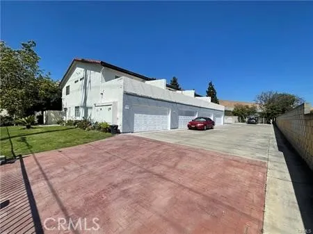a car parked in front of a house